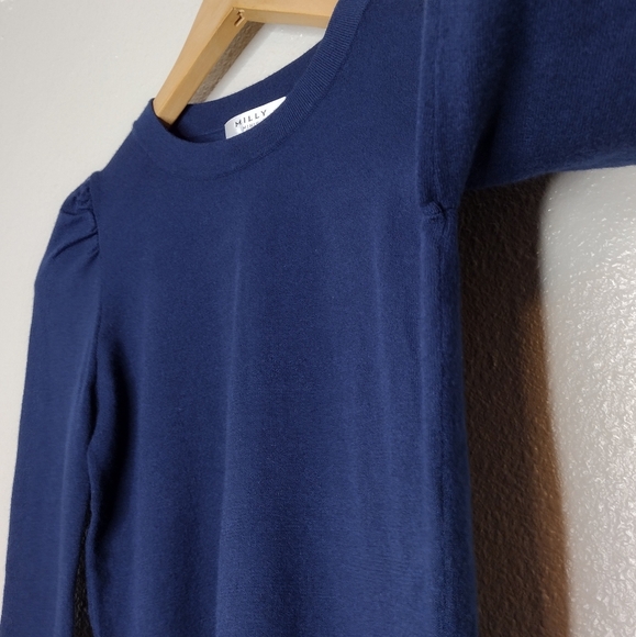 Milly Minis Pullover Ribbed Knit Bubble Cuff Sleeve Detailed Sweater Size 12 - Picture 9 of 13